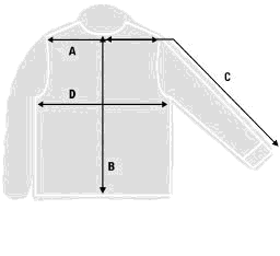 линии обмера размера курток Parajumpers